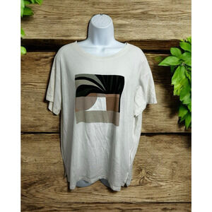 Madewell X Kit Agar Oversized Tee Sz Medium Artistic Color-Block Top Cotton